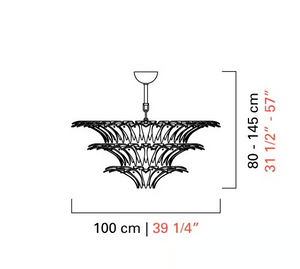 Flower Blossom Art Glass Chandelier for Living Room/Bedroom - view 12