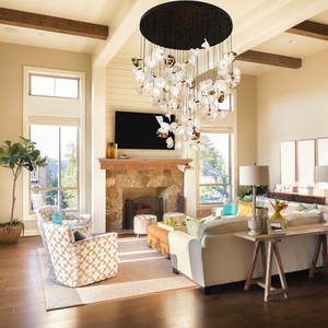 Modern Art Petunia Chandelier for Staircase/Foyer/Living Room - view 9