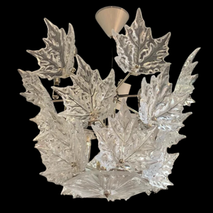 Modern Creative Clear Crystal Maple Leaf Chandelier for Living Room/Bedroom - view 2