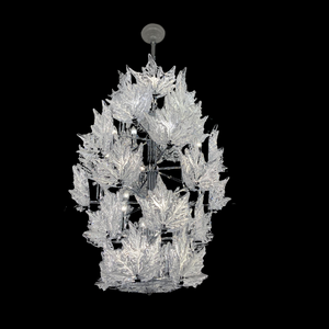Modern Creative Clear Crystal Maple Leaf Chandelier for Living Room/Bedroom - view 3