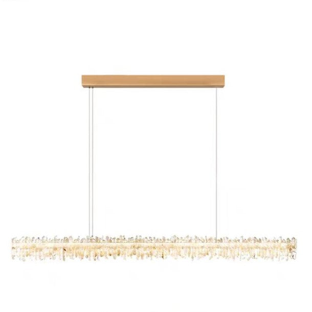 Modern Style Linear Natural Crystal Chandelier - view 10
