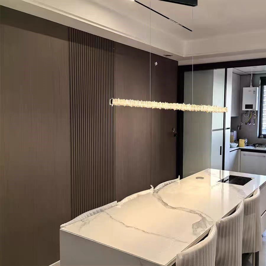 Modern Style Linear Natural Crystal Chandelier - view 4