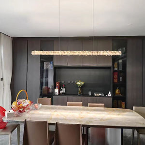Modern Style Linear Natural Crystal Chandelier - view 5
