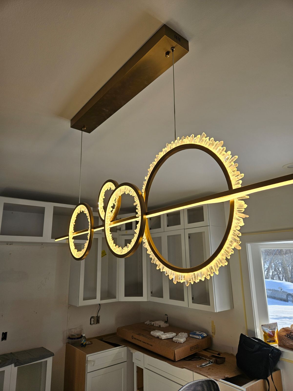 Primary Crystal Cluster Kitchen Island Chandelier - view 6