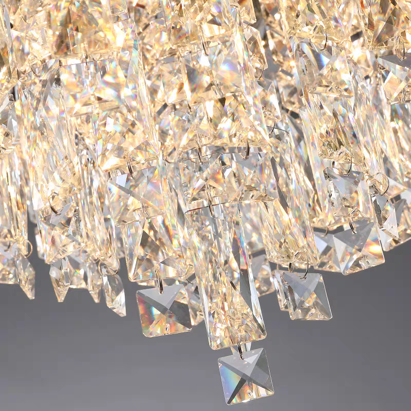 Oversize Luxury Flush Mount Crystal Chandelier for Living Room/Bedroom - view 2