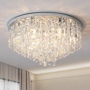 Oversize Luxury Flush Mount Crystal Chandelier for Living Room/Bedroom - view 5