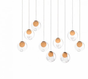 Post Modern Gradient Colorful Ball Pendant Chandelier - view 2