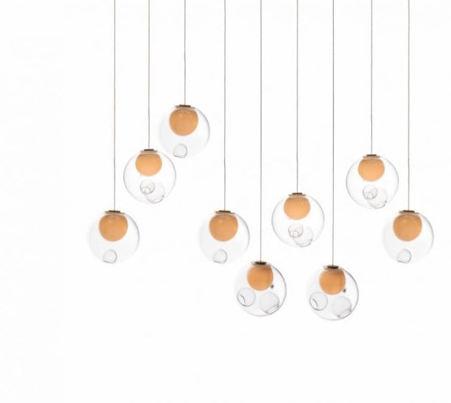 Post Modern Gradient Colorful Ball Pendant Chandelier - view 2
