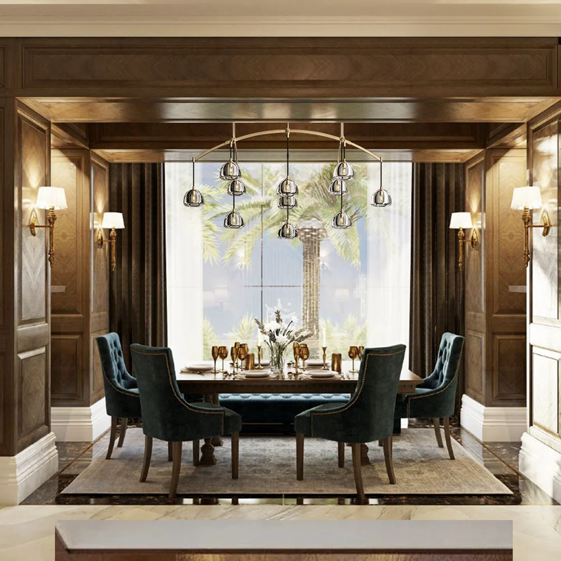 Haloid Modern Glass Linear Chandelier 54 in 72 in - view 9