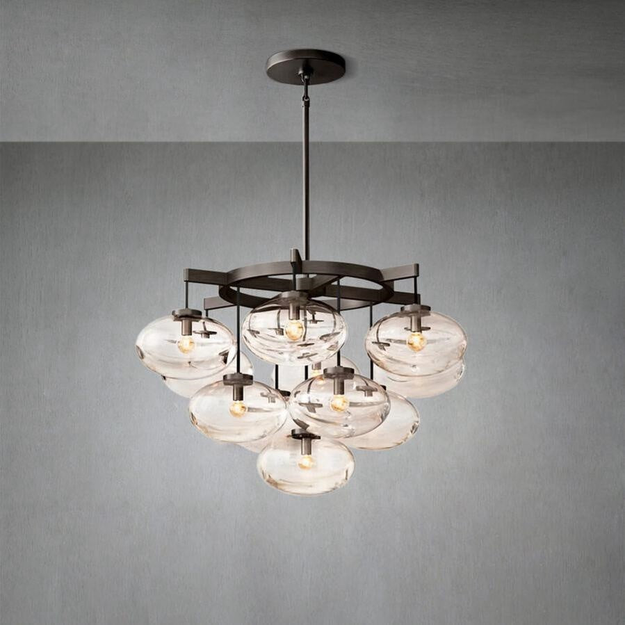 Coraline Clear Glass Round Chandelier 36"
