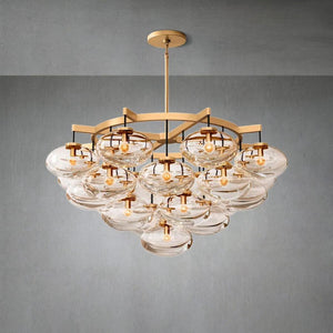 Selena Clear Glass Round Chandelier 48"