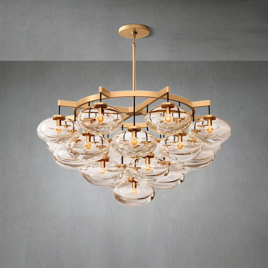 Selena Clear Glass Round Chandelier 48"