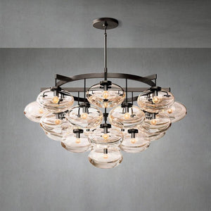 Selena Clear Glass Round Chandelier 48" - view 2