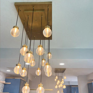 Perla Spherical Modern Rectangular Chandelier 36” - view 4