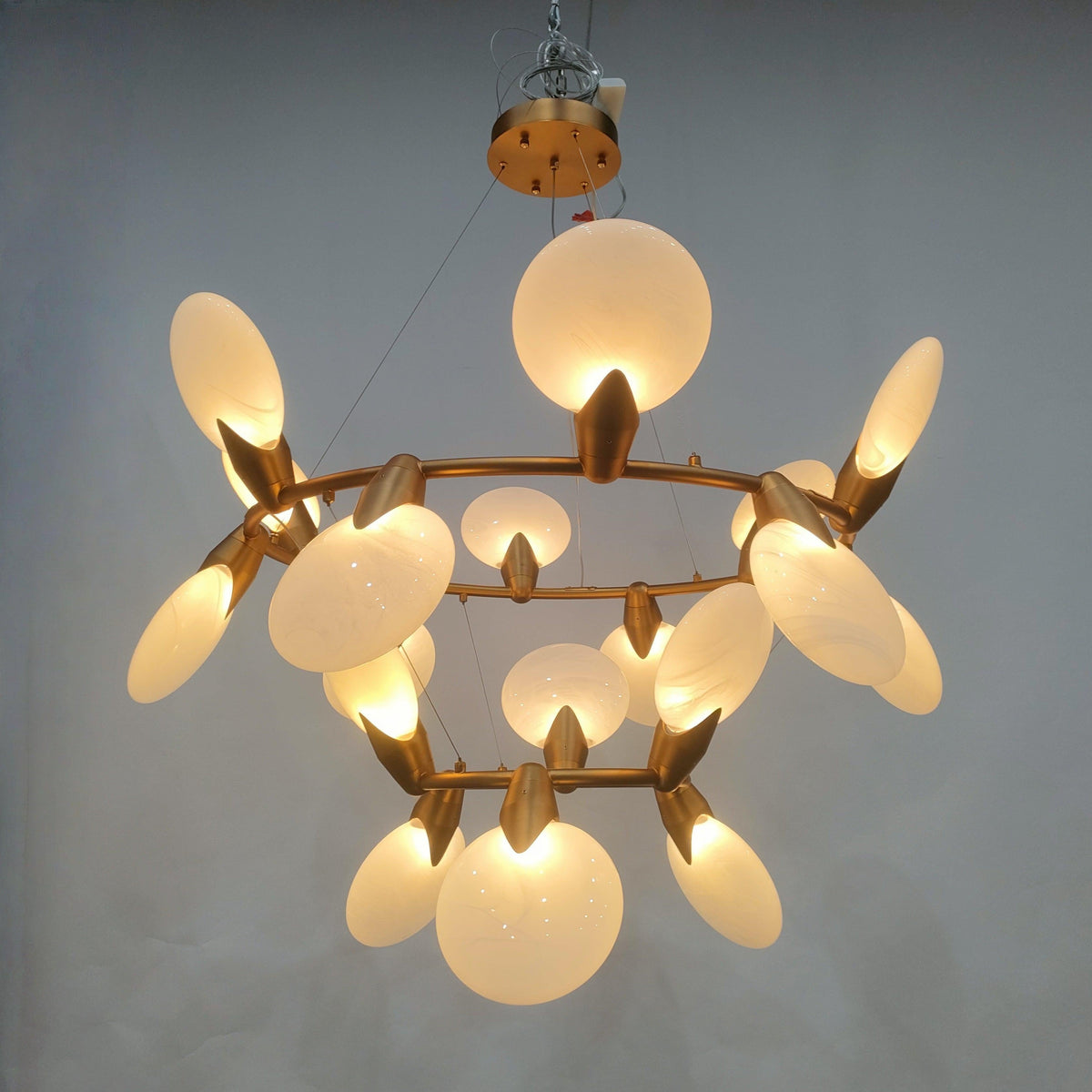 Lyla 2-Tiered Halo Chandelier, two-tier - view 7