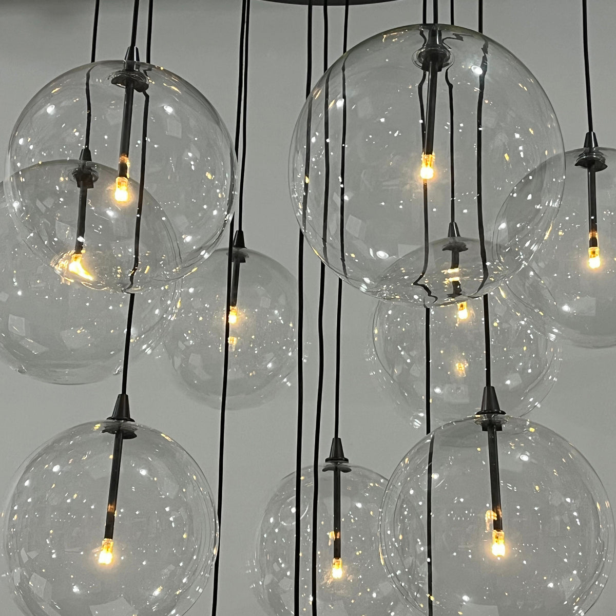 Glass Globe Mobile Cluster Chandelier 44" - view 18