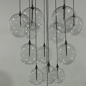 Glass Globe Mobile Cluster Chandelier 44" - view 16