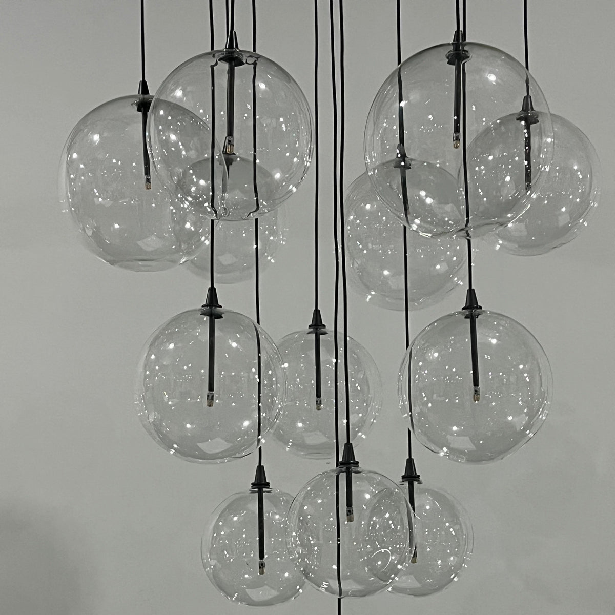 Glass Globe Mobile Cluster Chandelier 44" - view 16
