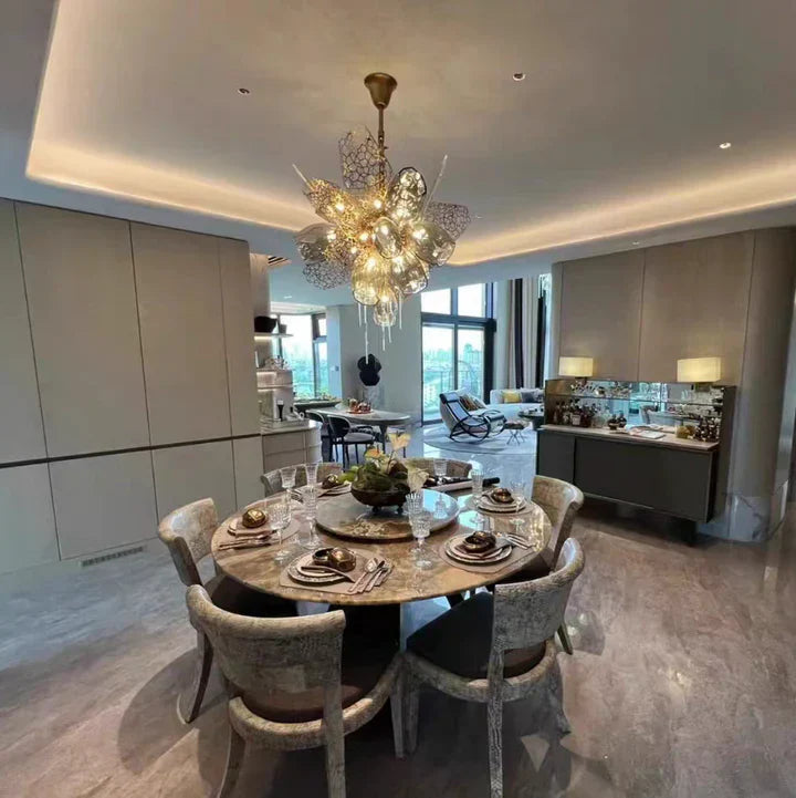 Modern Wine Glass Shape Chandelier Italian Light Luxury Light Fixture for Dining Room/Living Room - view 7