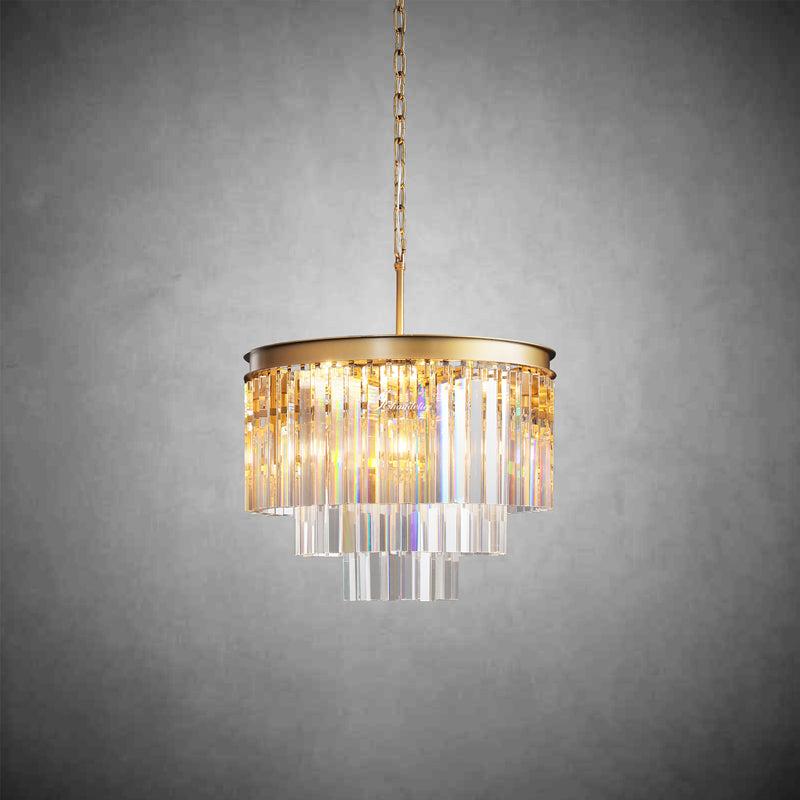 1920s Orion Art Deco Round Chandelier 20"