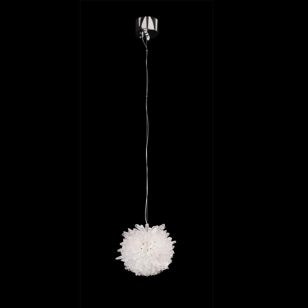 Rosalie Modern Clear Geode Quartz Crystal Ball Pendant Light, chandelier - view 4