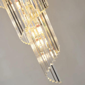 Luxury Extra Large Foyer Spiral Staircase Chandelier Long Crystal Ceiling Light Fixture For Living Room Hall Entrance - view 12