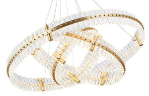 Aquinox 3-Tier Round Crystal Ring LED Chandelier, three-tier - view 3