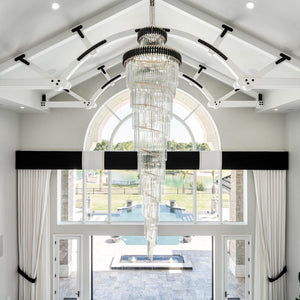 Spiral Crystal Chandelier For Foyer/ Staircase - view 4