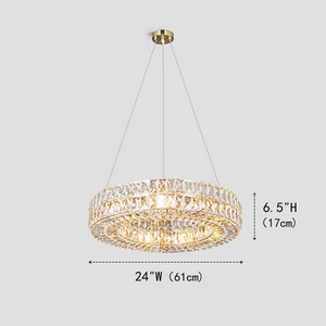 Mia Round Halo Crystal Ring Chandelier