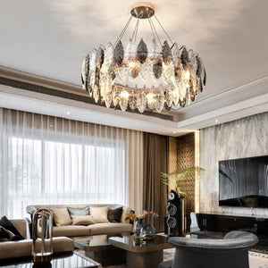 Luxirious Leaf Ring Chandelier 24"