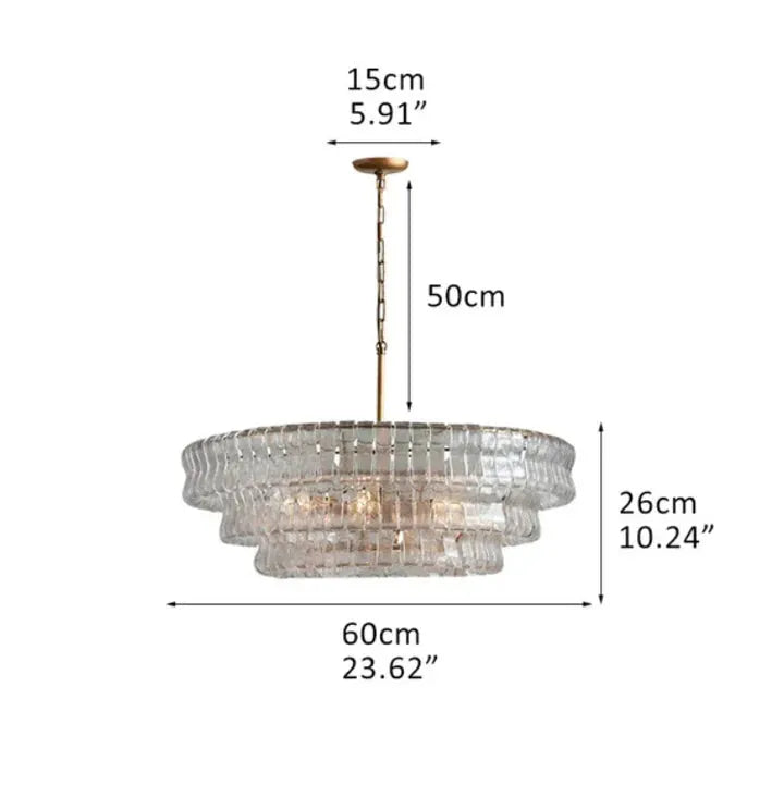 Ghiaccio Round Chandelier 24"36"48"60" - view 41