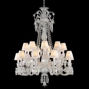 Light Luxury Classic Long Version Tiered Candle Light Crystal Chandelier for High-ceiling Rooms/Living Room - view 7