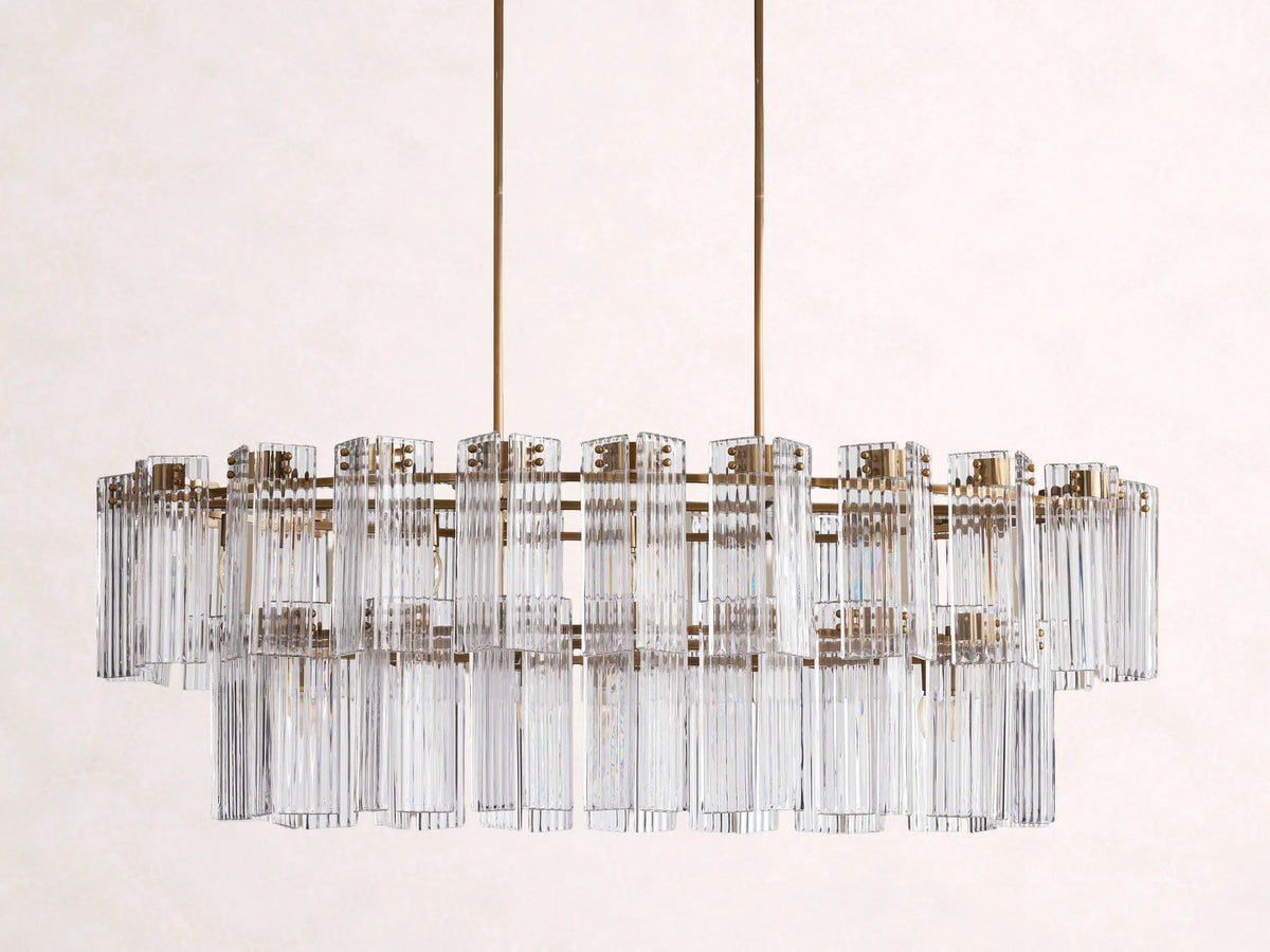 Delsie Oval Tiered Chandelier 63'' 72"W - view 32