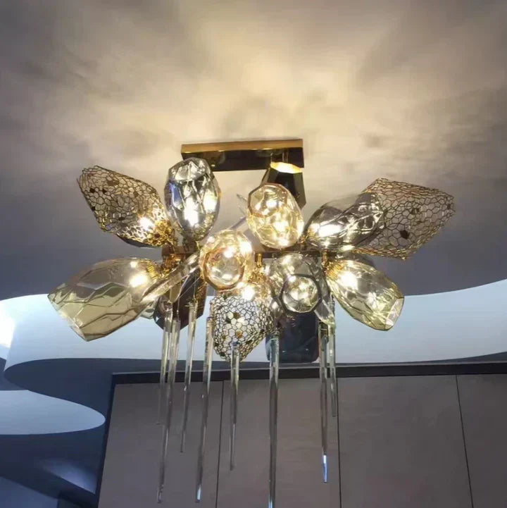 Modern Wine Glass Shape Chandelier Italian Light Luxury Light Fixture for Dining Room/Living Room - view 4