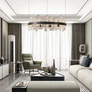 Lyra Round Glass Chandelier - view 16