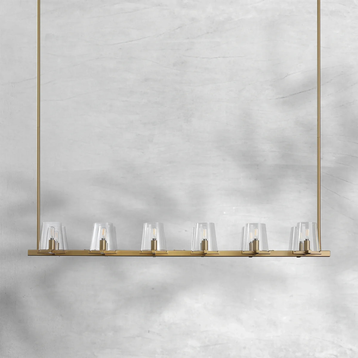 Prism Glass Linear Chandelier 49"60" - view 7
