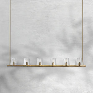 Prism Glass Linear Chandelier 49"60" - view 7