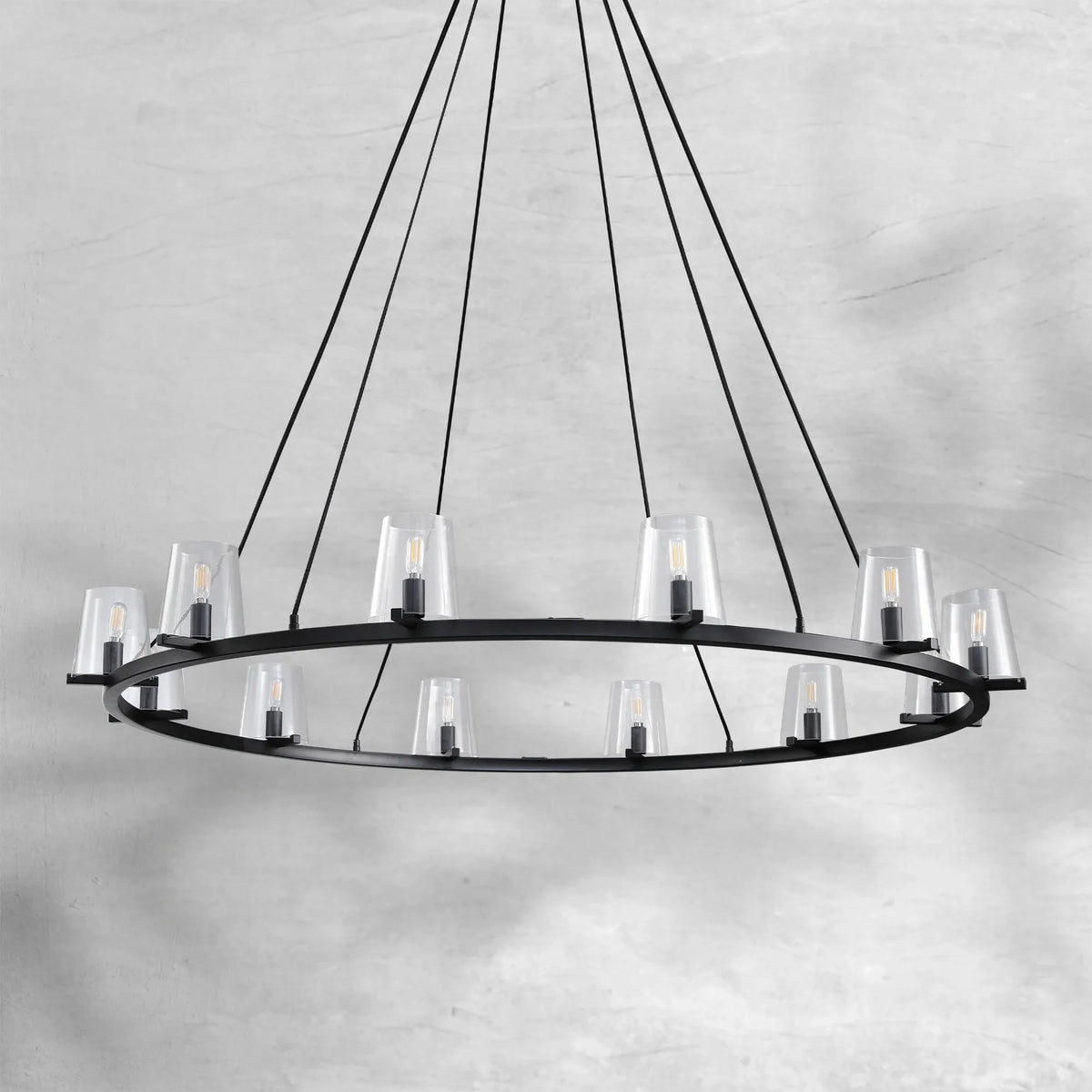 Prism Glass Round Chandelier 36"48"60" - view 5