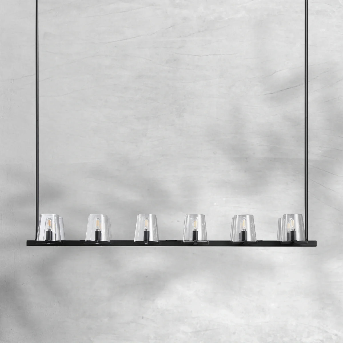 Prism Glass Linear Chandelier 49"60" - view 9