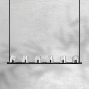 Prism Glass Linear Chandelier 49"60" - view 9