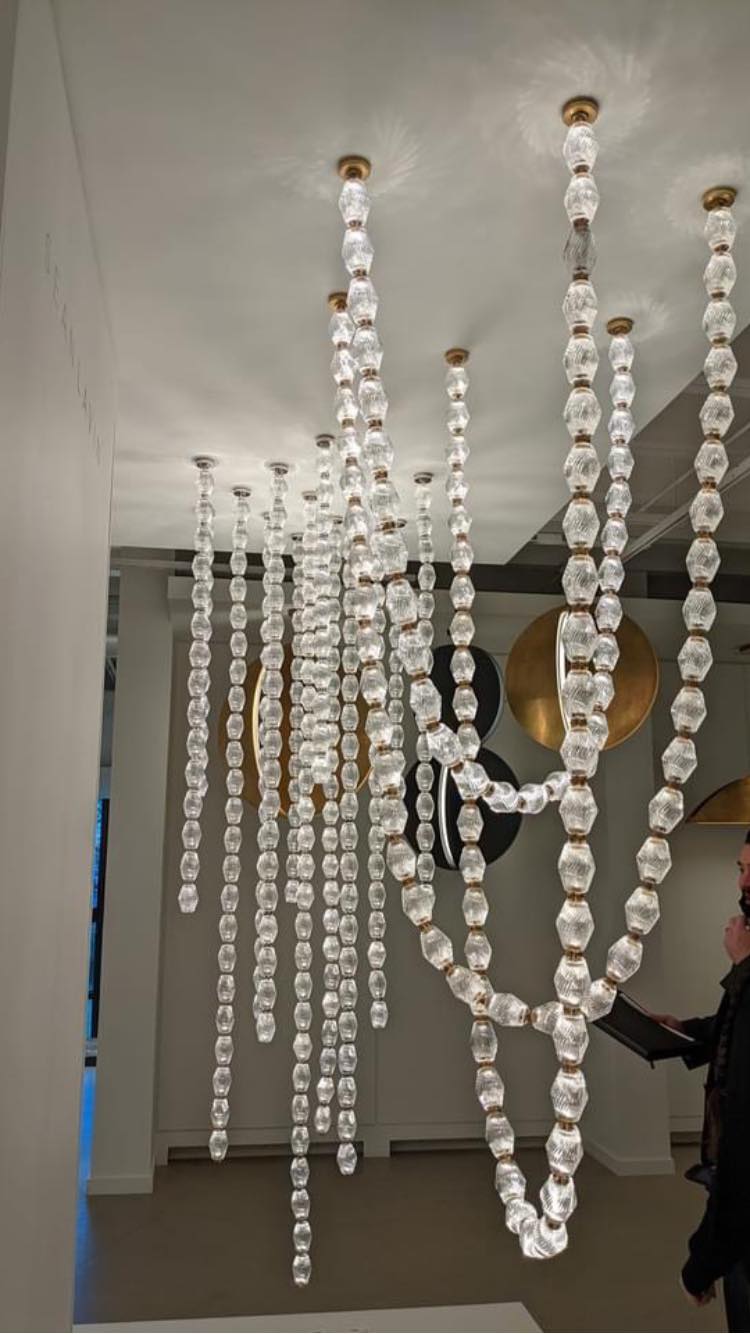 Creative Glass Pearl Necklace Pendnat Chandelier for Living/Dining Room/Staircase - view 9
