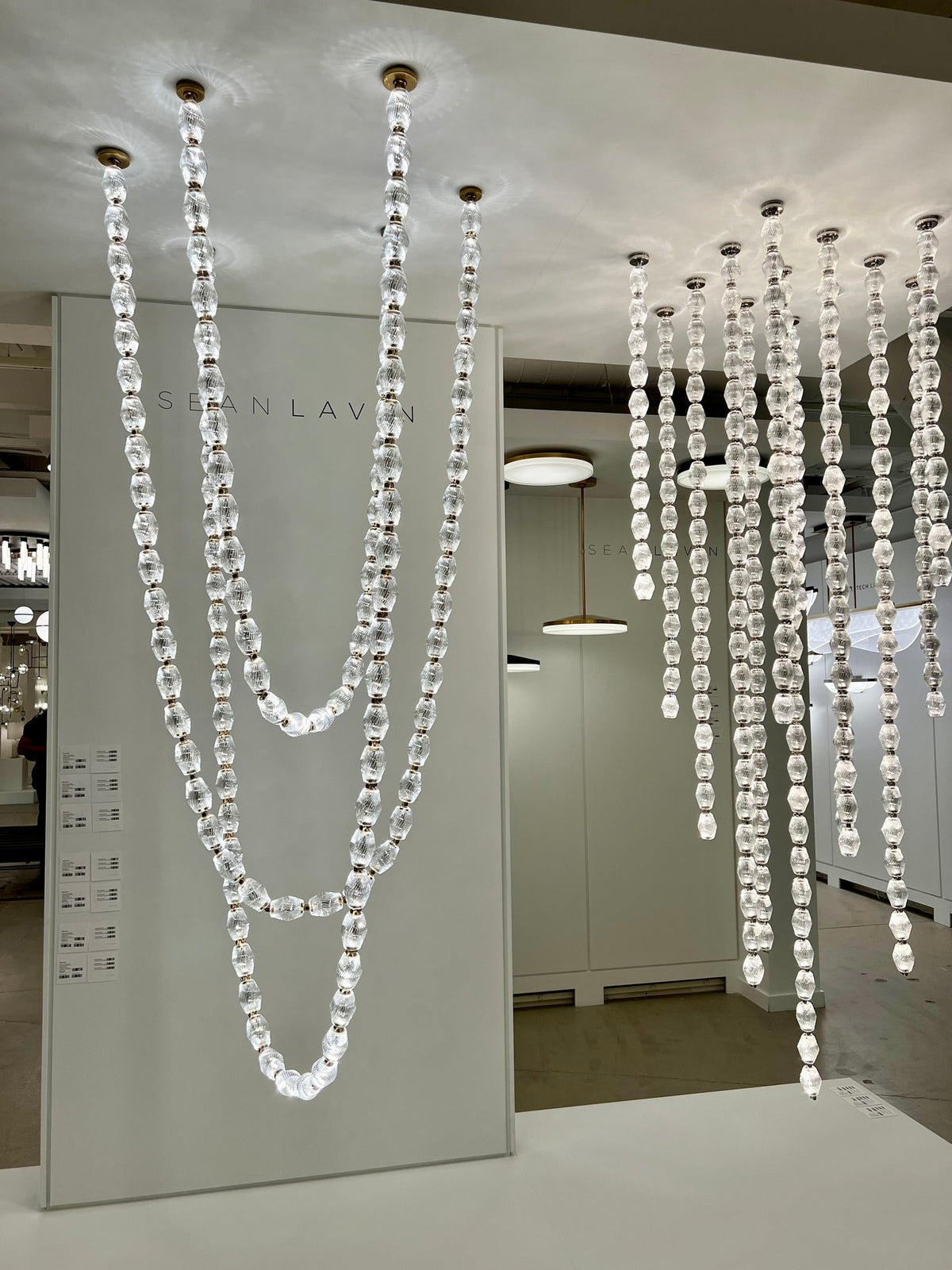 Creative Glass Pearl Necklace Pendnat Chandelier for Living/Dining Room/Staircase - view 10