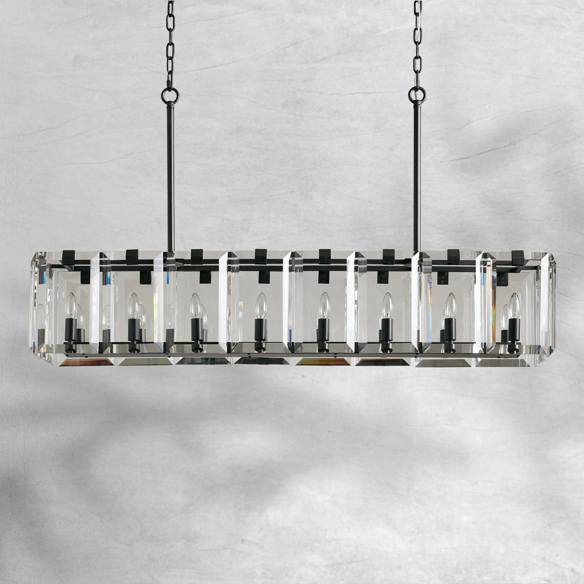 Amaya Rectangular Chandelier 12/16 Light - view 10