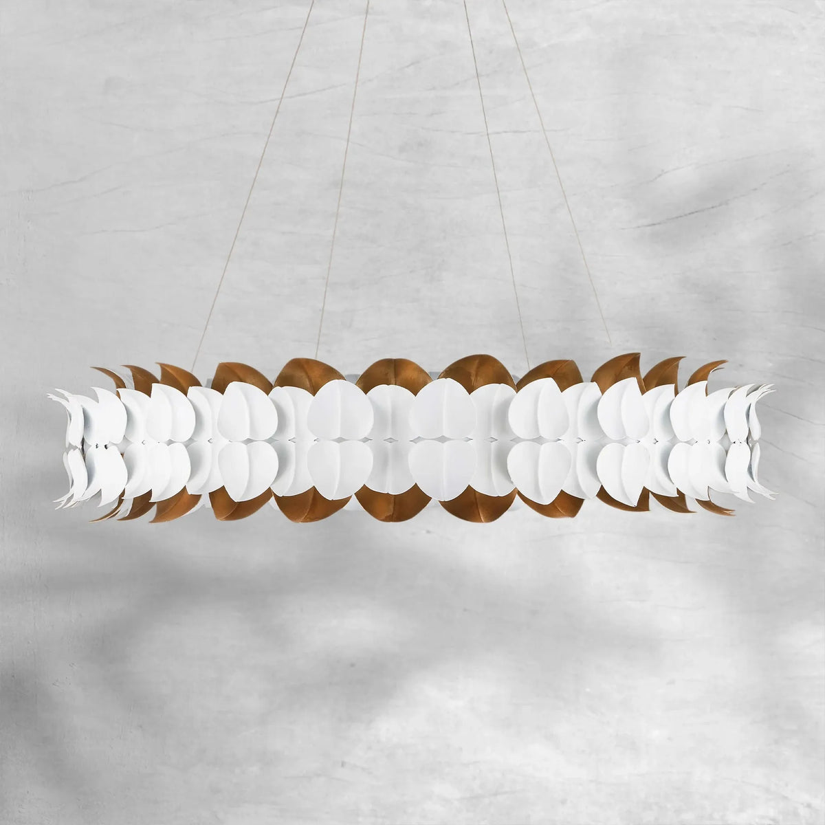 Darla Hand sculpted Leaves Chandelier 39''D - view 4