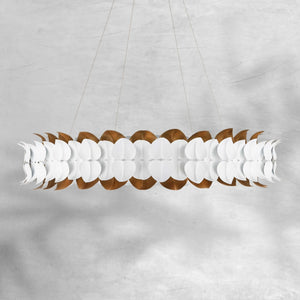 Darla Hand sculpted Leaves Chandelier 39''D - view 4