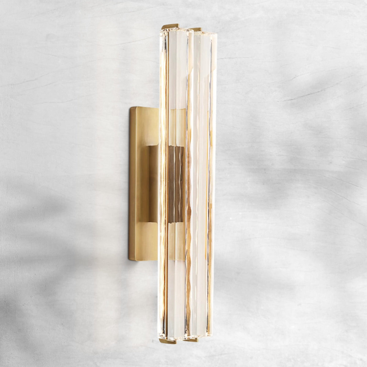 Aureon Crystal Double Sconce, wall sconce
