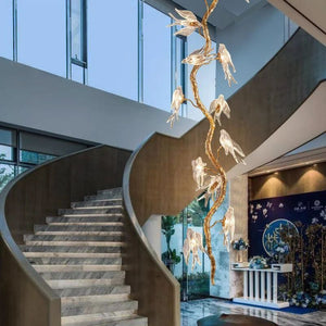 Lucky Bird Glass Tree Branch Chandelier - view 2
