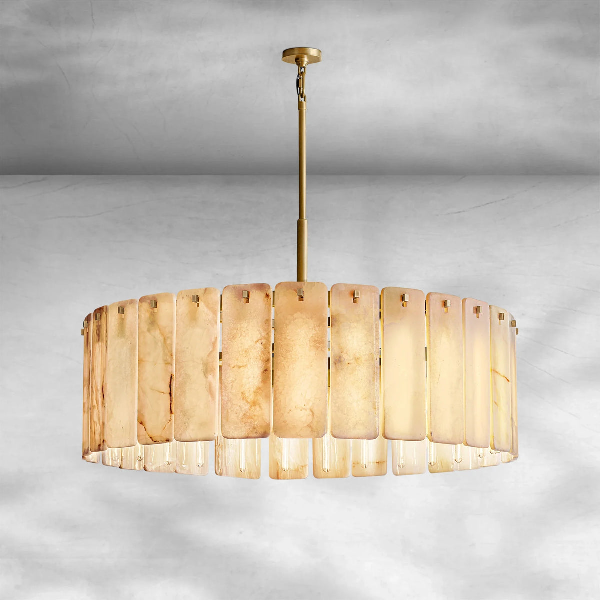 Calame Alabaster Round Chandelier 48" - view 2