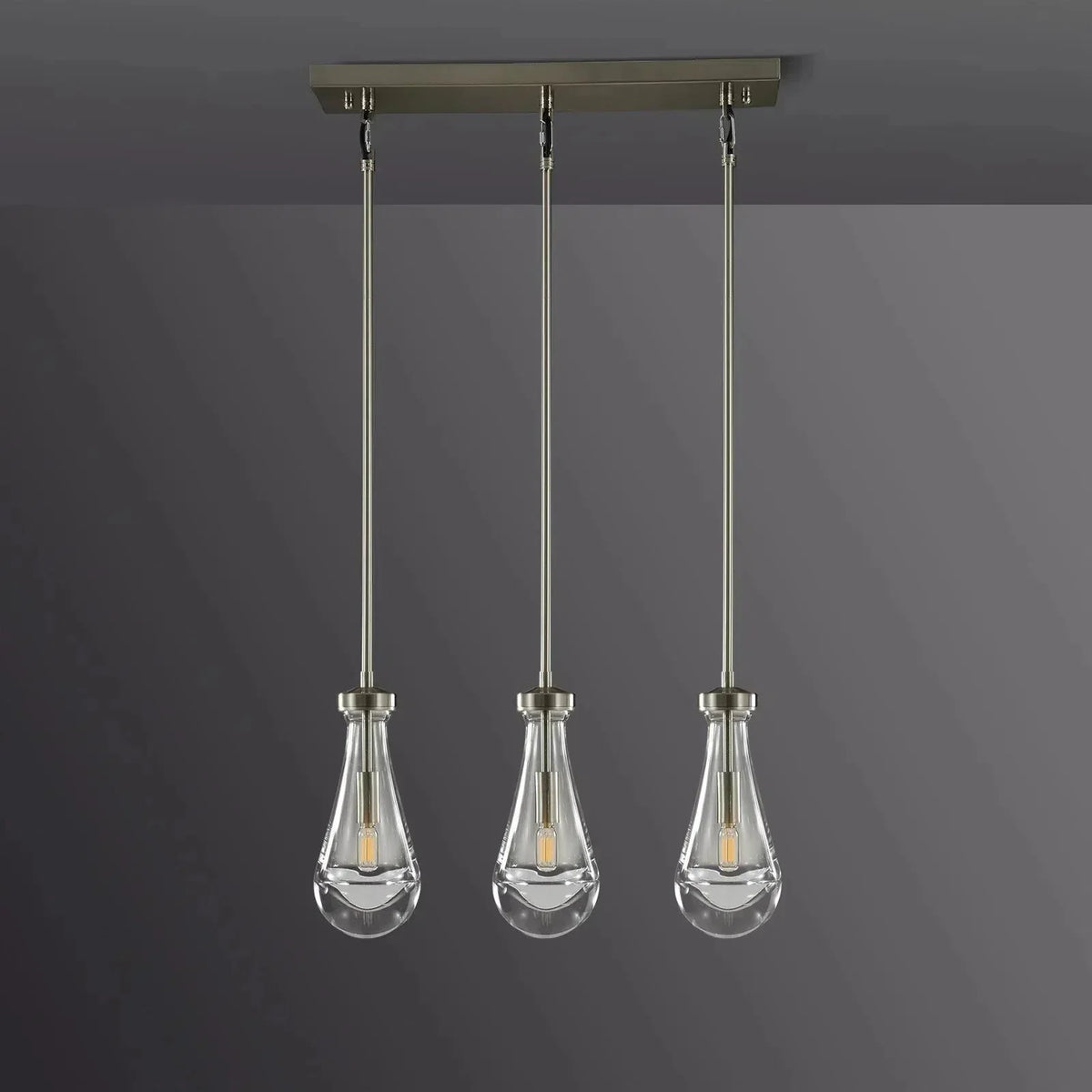 Raindrop Linear Chandelier 3-Light 22" - view 4