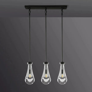 Raindrop Linear Chandelier 3-Light 22" - view 3